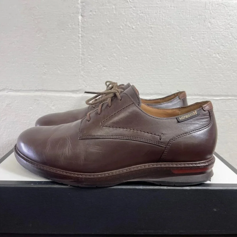 Mephisto Falco Brown Leather Oxford Casual Shoes Lace up Men's‎ 8 US/7.5 EU